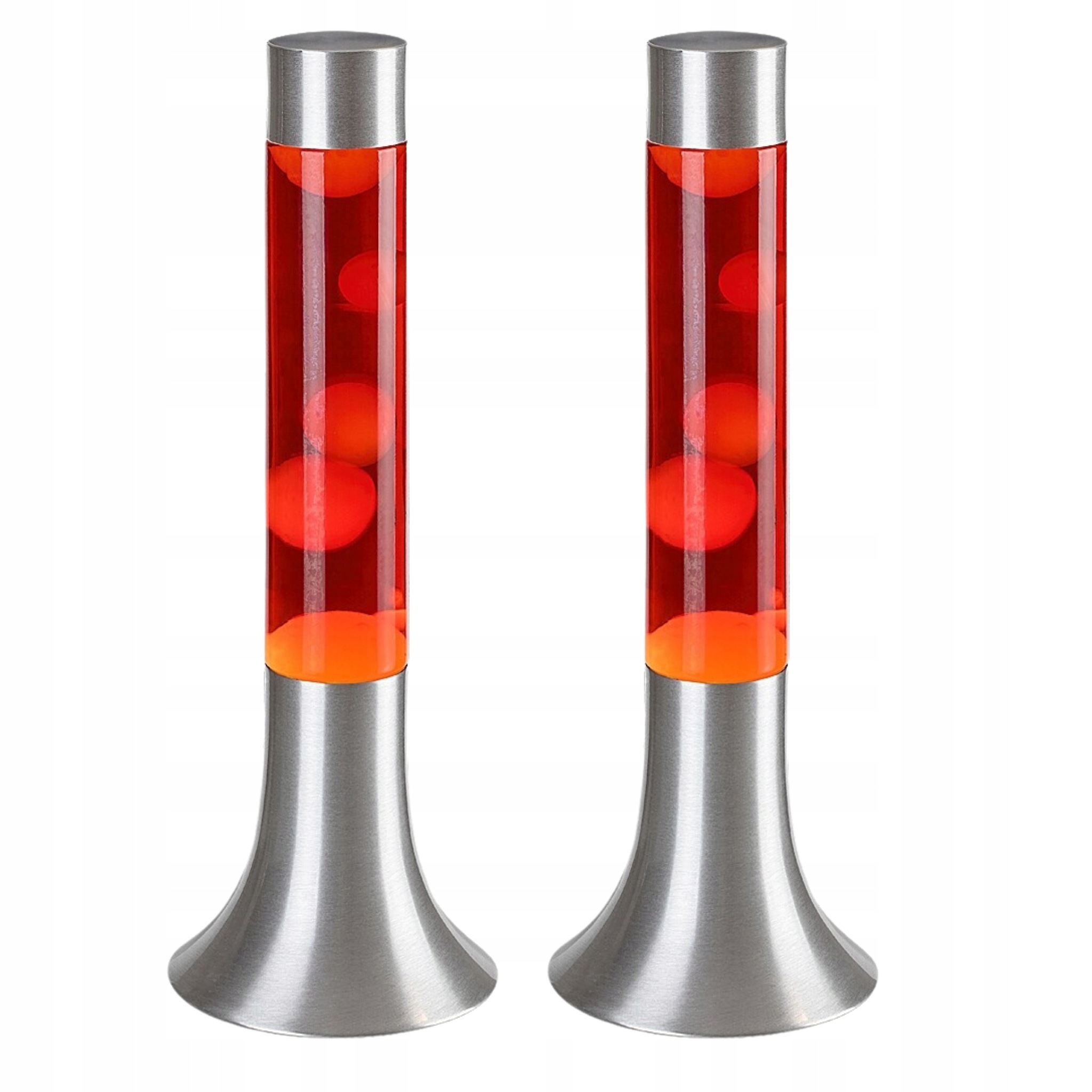 Sada 2 x lávová lampa Poppilol červená stříbrná led 25 W Rabalux