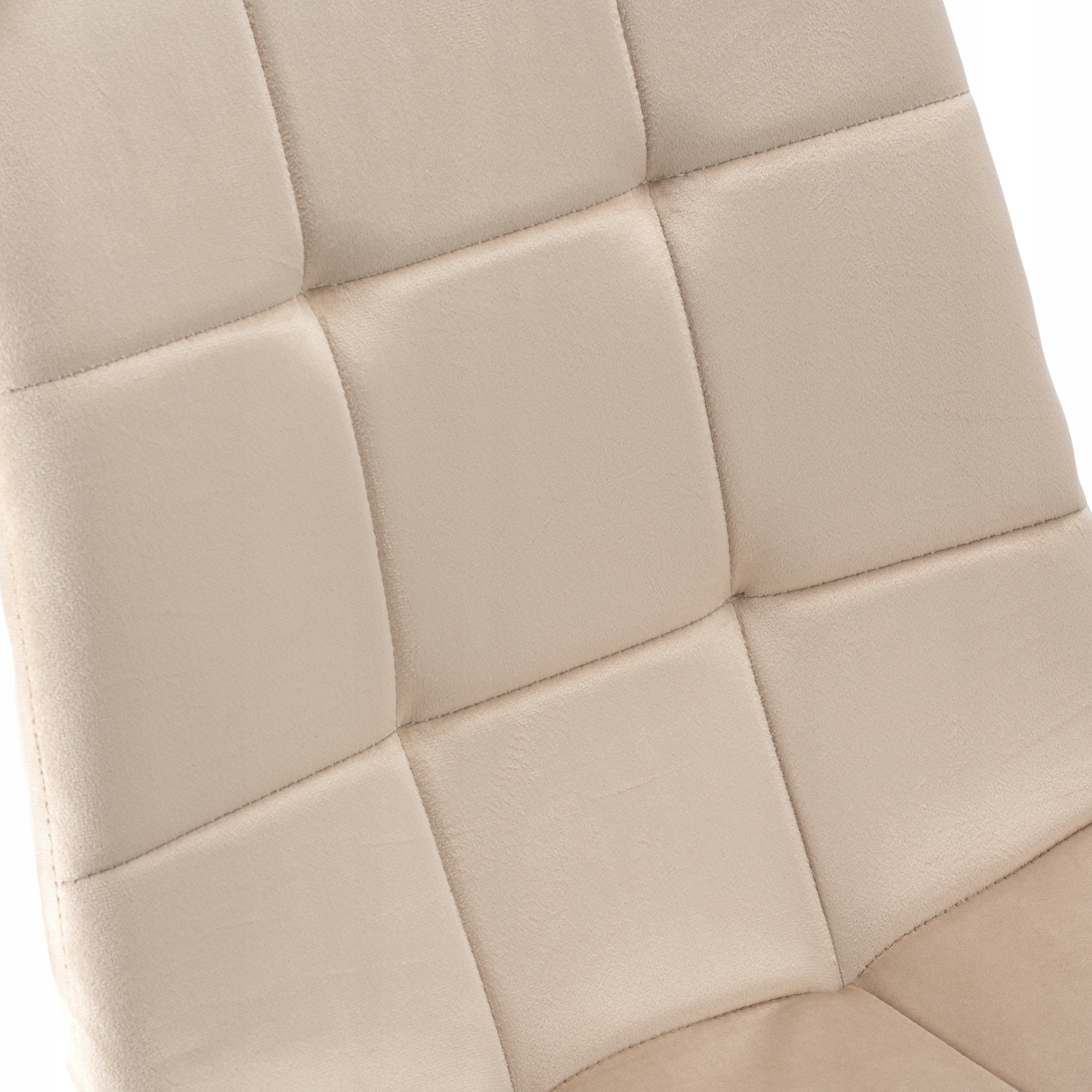 KRZESŁO PIKOWANE WELUROWE BEŻOWE TAPIECROWANE KUCHENNE DO SALONU JADALNI Szerokość siedziska 44 cm