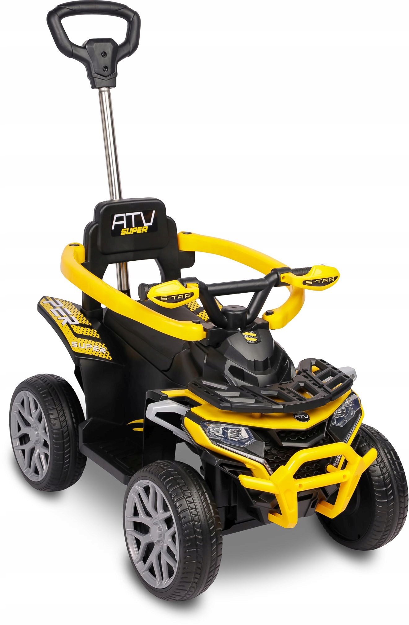 Jeździk Quad Dzieci Miękkie Koła Led Auto 3W1 Duży Chodzik Movix Ekoskóra