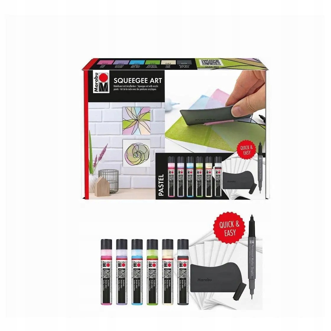 ZESTAW ARTYSTYCZNY ACRYL COLOR 6X25ML PASTEL Marabu