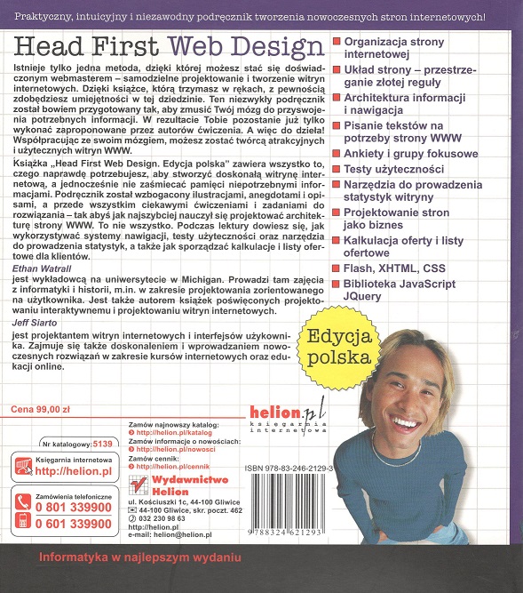 Head First. Web Design. Watrall, Siarto Gatunek Webmastering