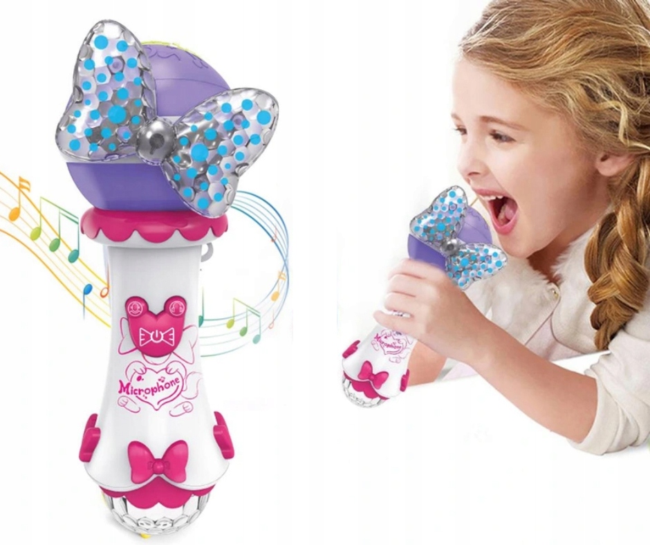 RÓŻOWY MIKROFON KARAOKE DZIECIĘCY /10 MELODII Kod producenta RÓŻOWY MIKROFON KARAOKE
