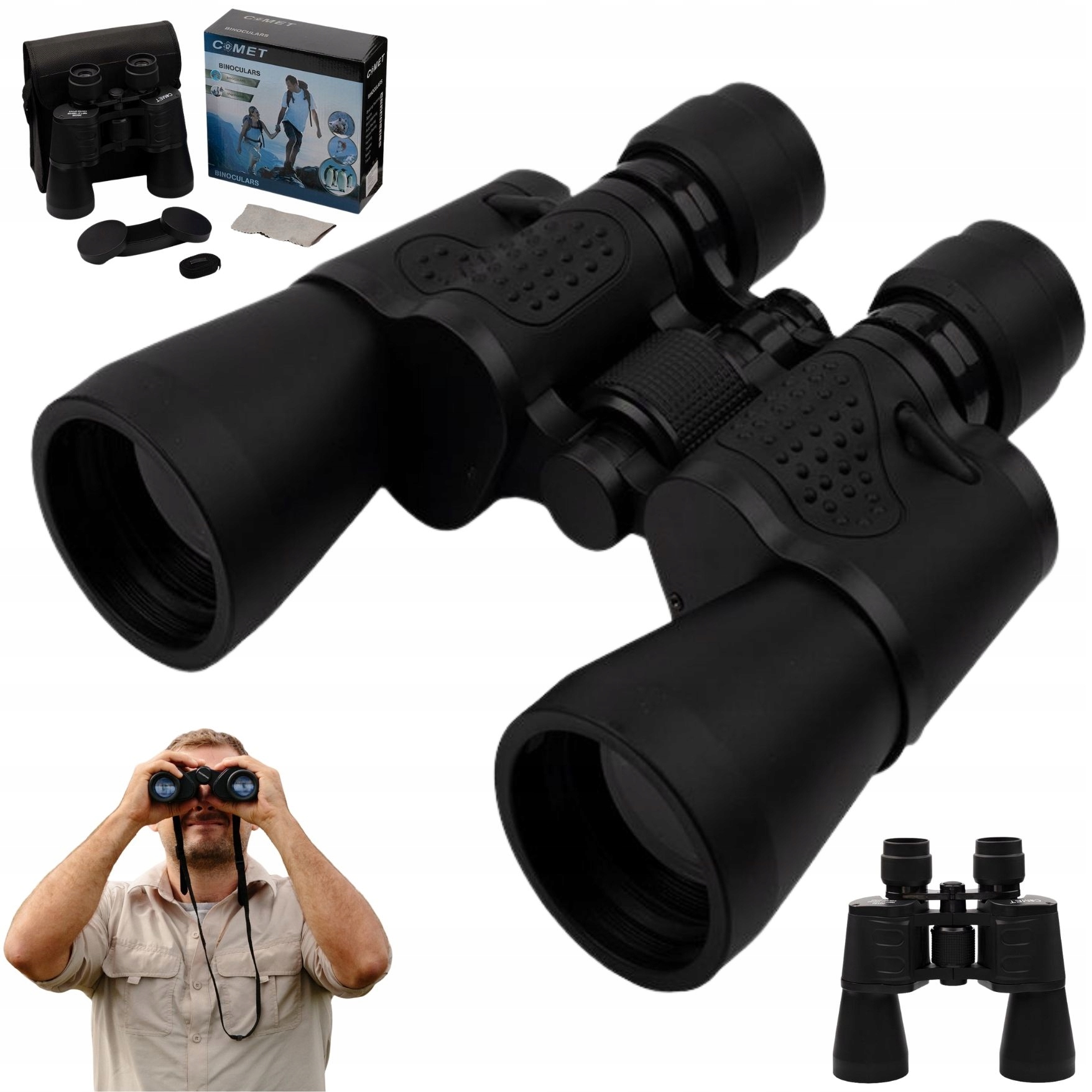 Lornetka Myśliwska Comet 20x50 Wojskowa Turystyczna Taktyczna Nocna Etui