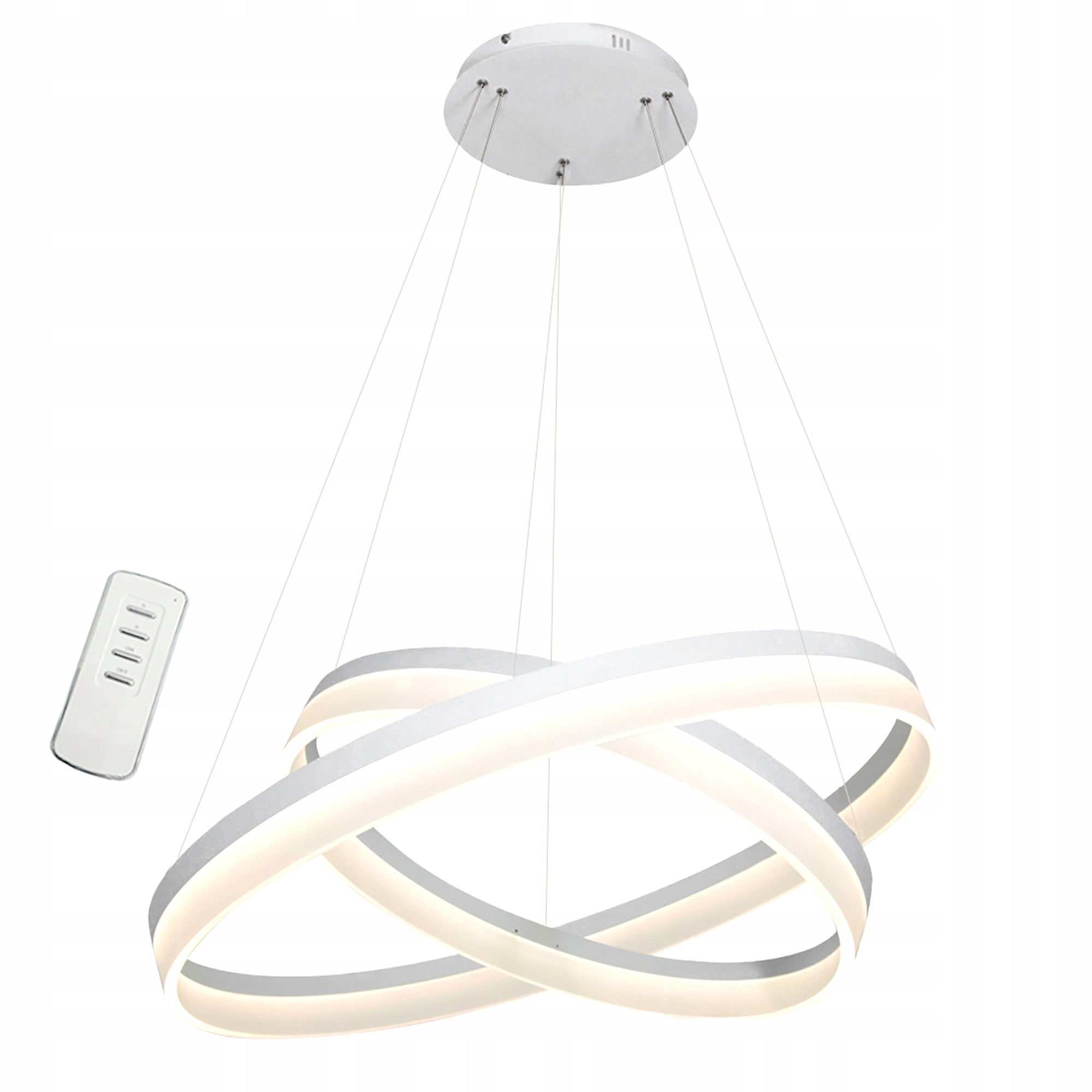 stropní svítidlo Led Závěsná Moderní kruhová lampa Ring 60W s dálkovým ovládáním do obývacího pokoje