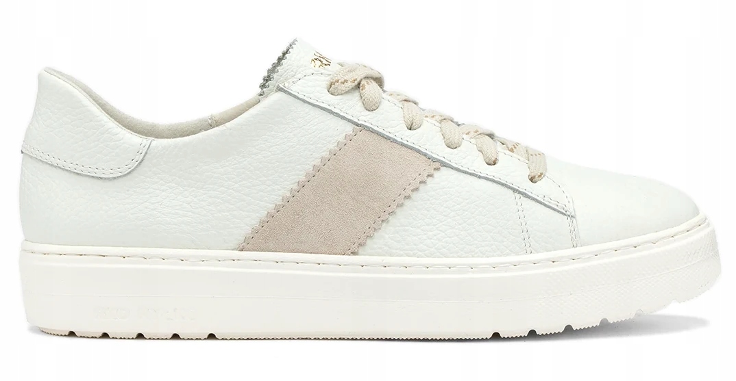 Kožené Tenisky Bílé Dámské Krémové Ploché Módní Ryłko 38