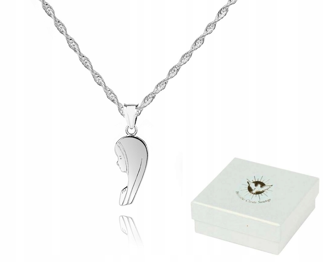 Křest Svatý Stříbrný řetízek 50 cm Medailon LM54X