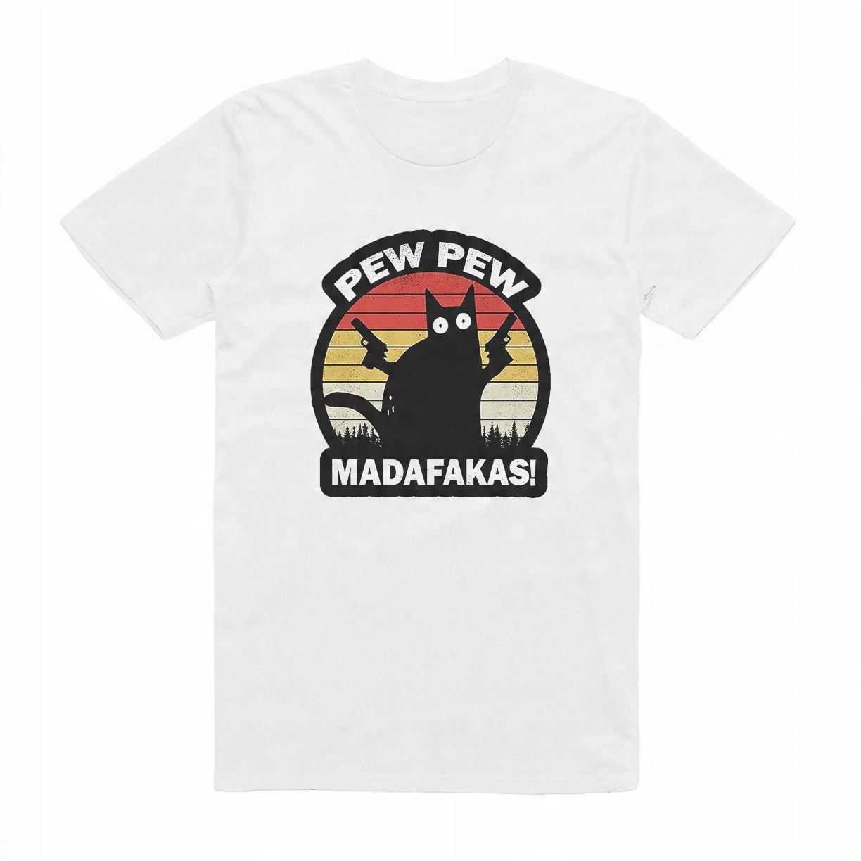 

S - Koszulka T-shirt Z Kotem Madafakas Pew Kot