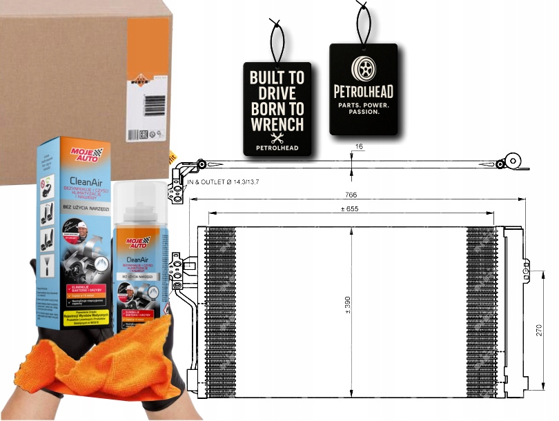 Kondenzátor Klimatizace Mercedes Vito Viano 03- CDI #Petrolhead Pro+ Kit9