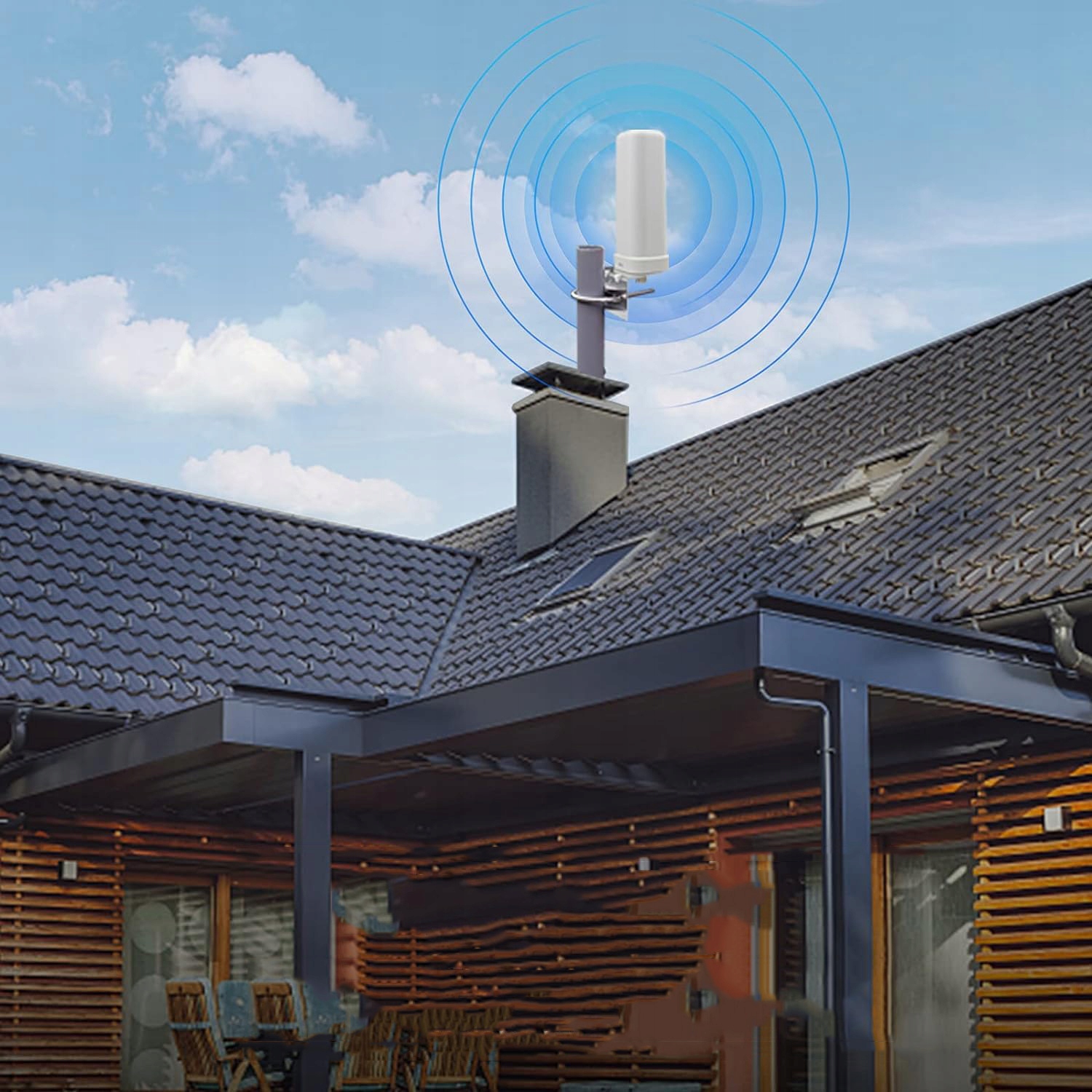 ZEWNĘTRZNA ANTENA 5G 4G WIFI, MONTAŻU NA SŁUPIE/ŚCIANIE, WZMACNIACZ SYGNAŁU Stan opakowania oryginalne