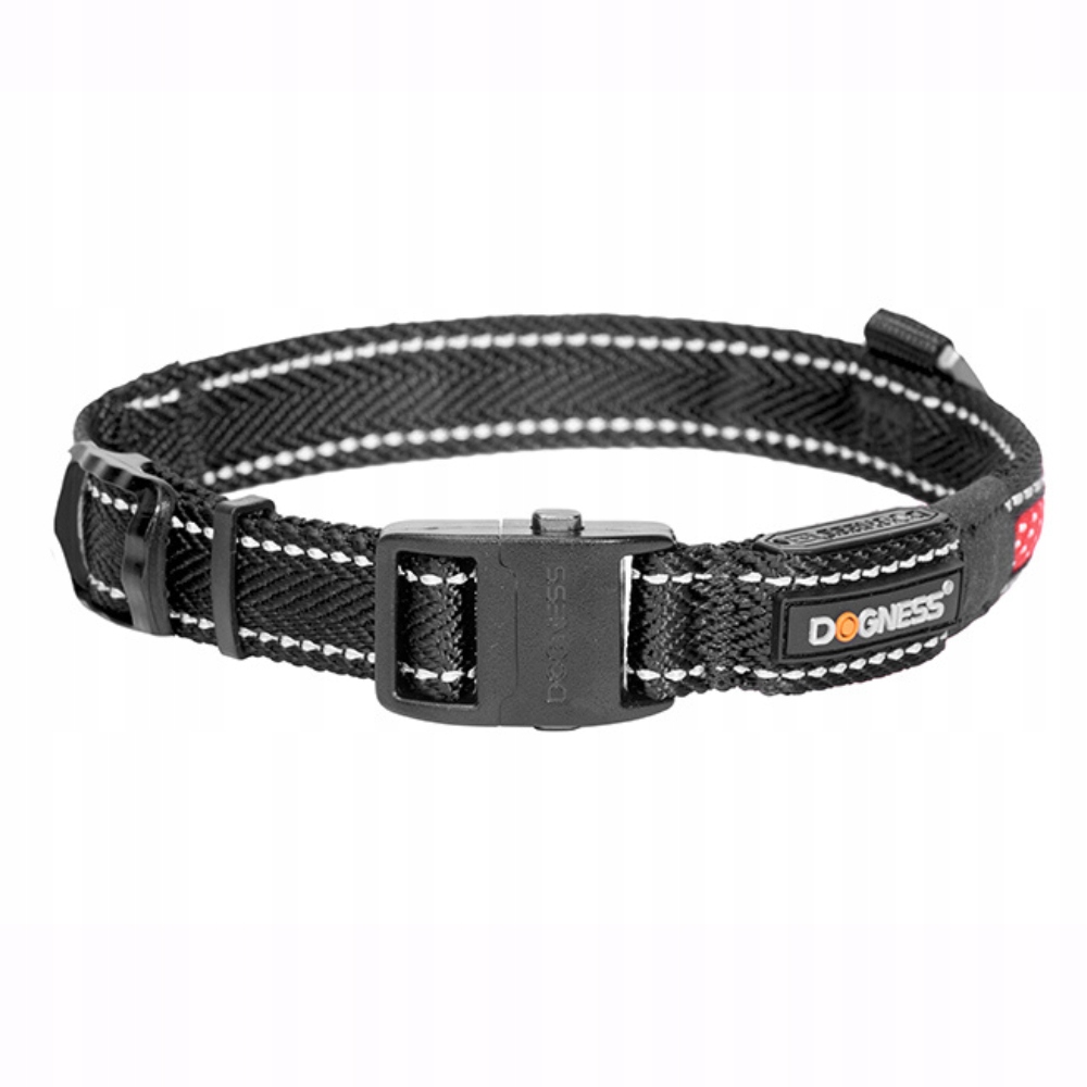 

Obroża odblaskowa z Led Dogness taśma (s) czarna