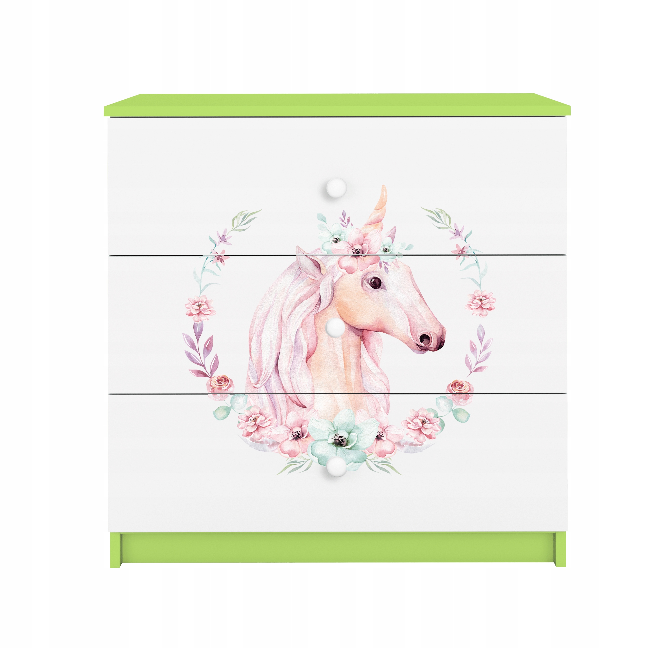 Komoda Babydreams zelená grafika koník 80 cm
