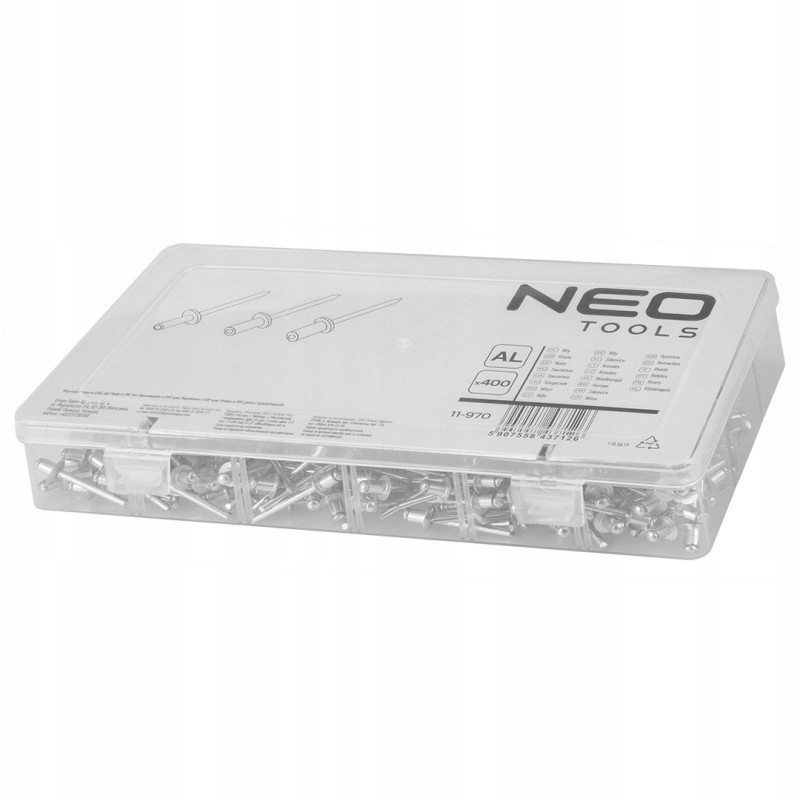 Neo 11-970 Nity zrywalne aluminiowe 400 sztuk