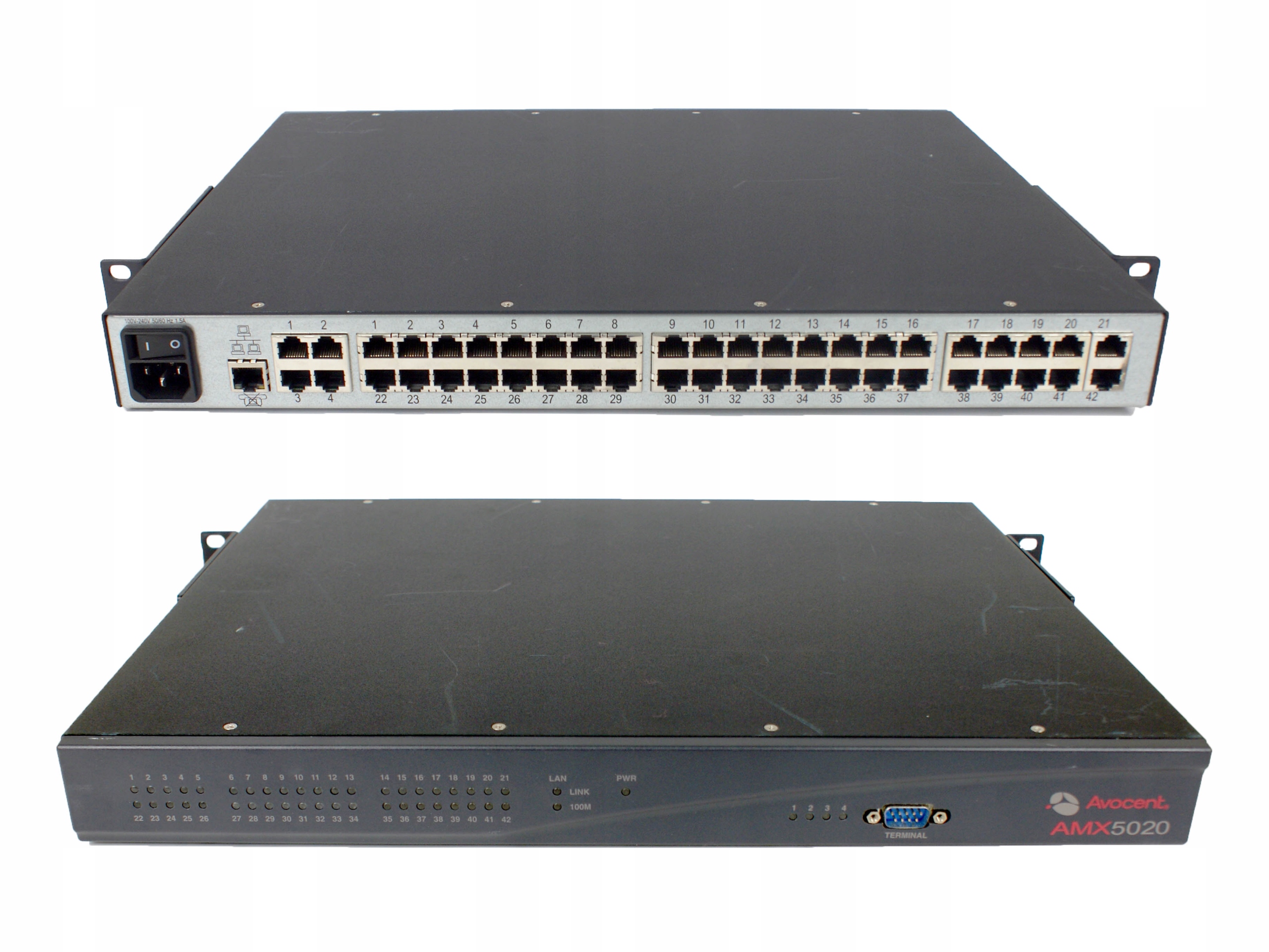 Avocent AMX5020 IP KVM Switch 42-port 1600 x 1200 4 Users 520-393-502