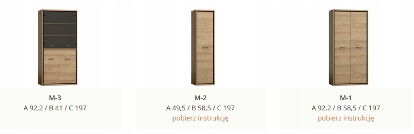 Stolik rtv szafka pod telewizor M-13 Mediolan Montaż meble do samodzielnego montażu