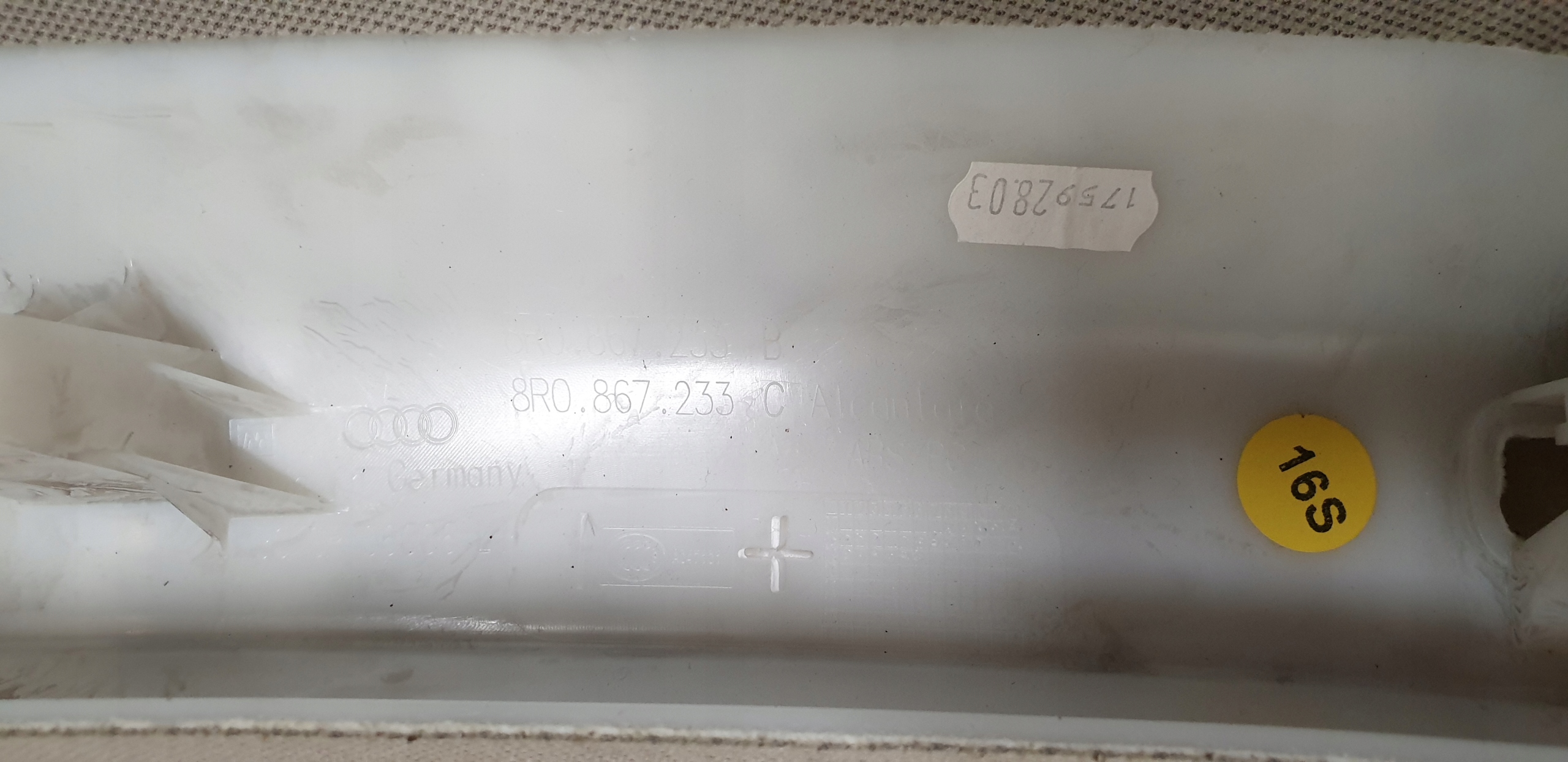 cover side pillar A left front AUDI Q5 8R grey OE