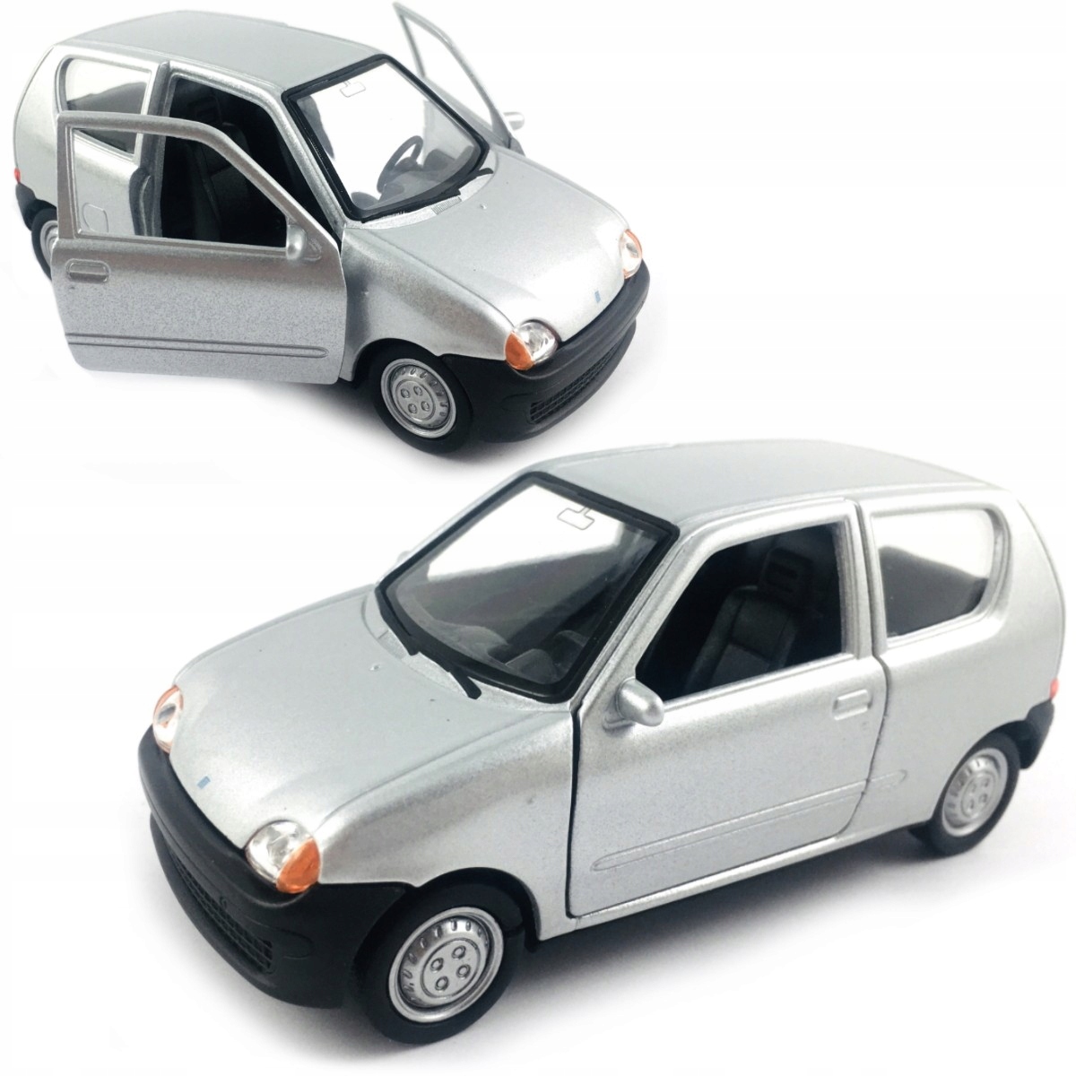 FIAT SEICENTO MODEL METAL WELLY 1:34 SREBRNY