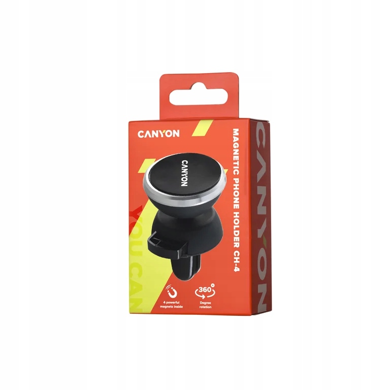 CANYON Uchywyt na telefon CH-4 Vent Magnetyczny Czarny — 10