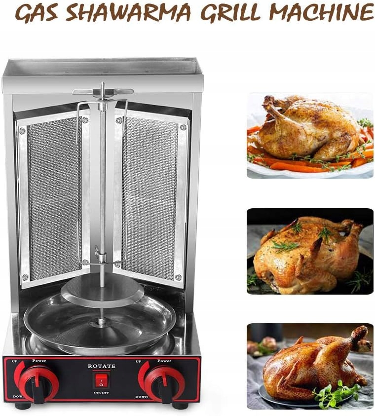 PIONOWY GRIL GAZOWY OBROTOWY DO KEBABA GYROSA OPIEKACZ LPG/LNG Kod producenta INF