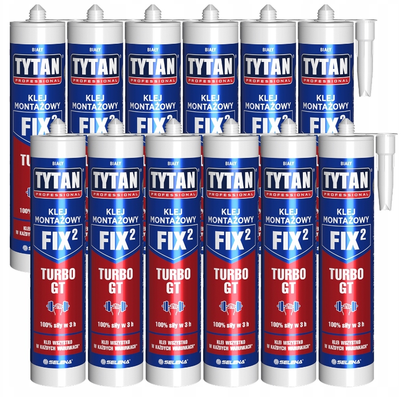 Klej montażowy Tytan Professional Fix2 Gt 290 ml biały Turbo