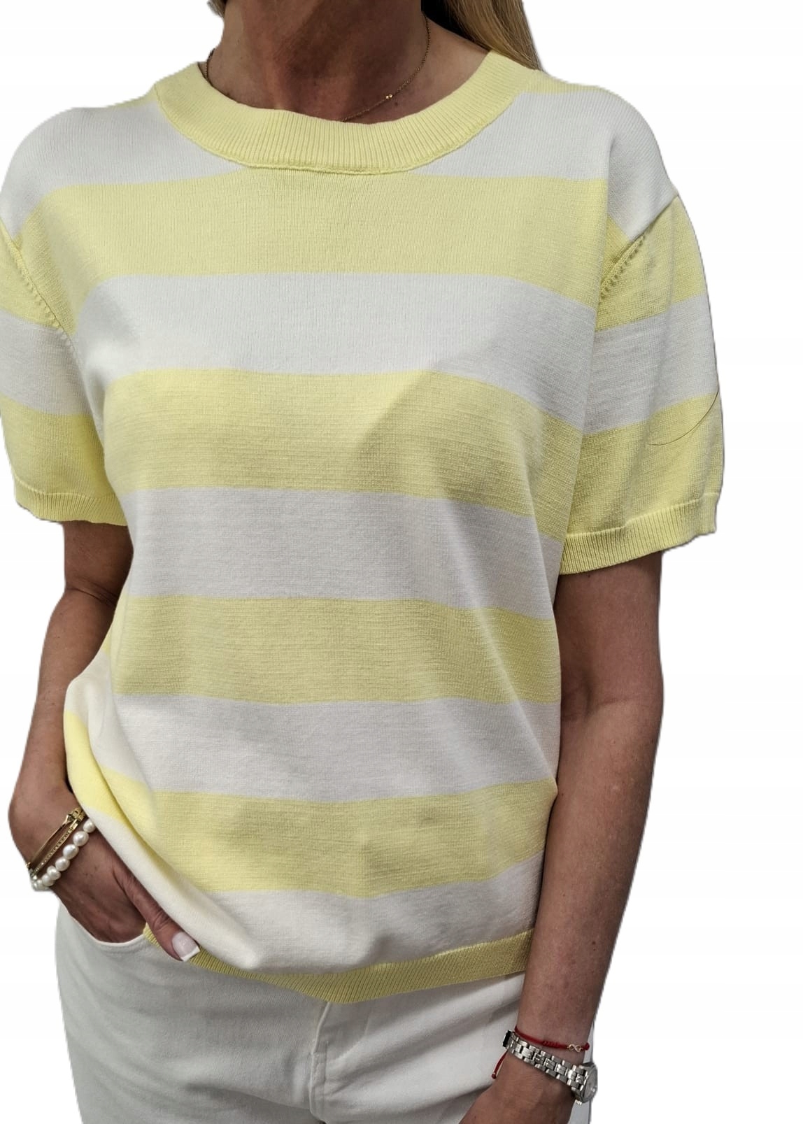 Cocomore Svetr Halenka s pruhy Žlutá Bílá Novinka