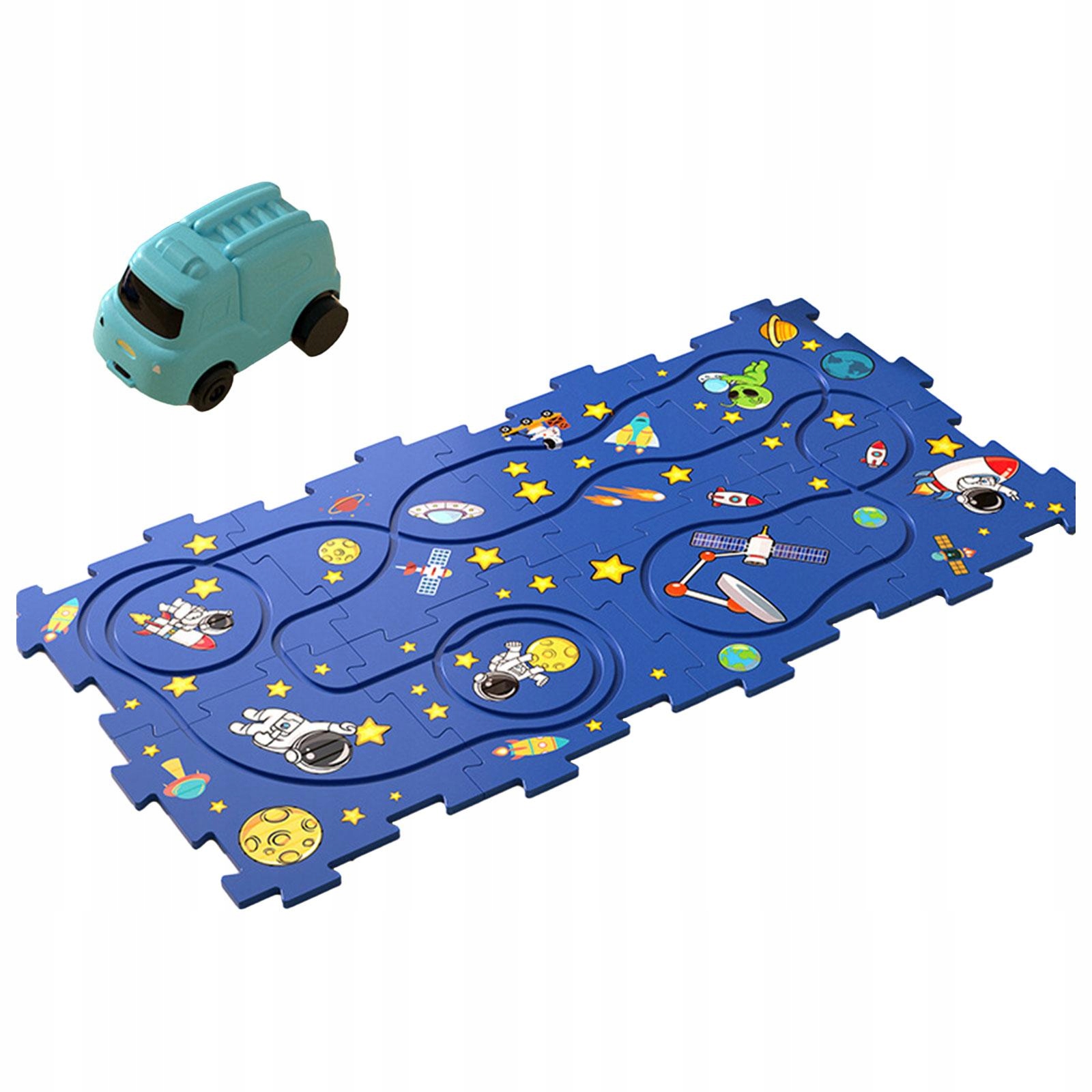 Zestaw puzzli do śledzenia samochodów z pojazdami i okiem ręki. 8 puzzli Space Marka bez marki
