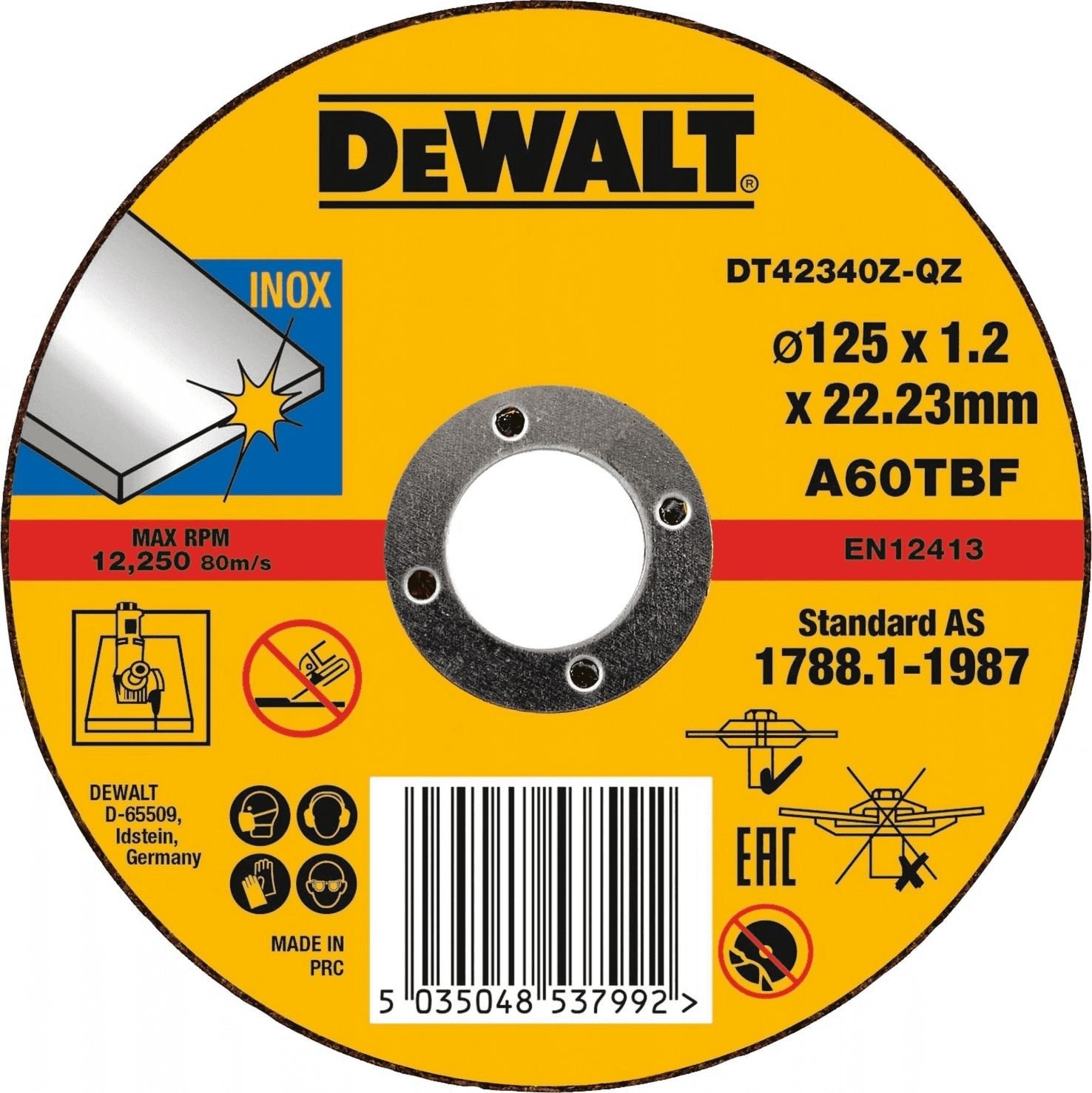 

tarcza do cięcia metalu 125x1,2x22,2mm 10 sztuk