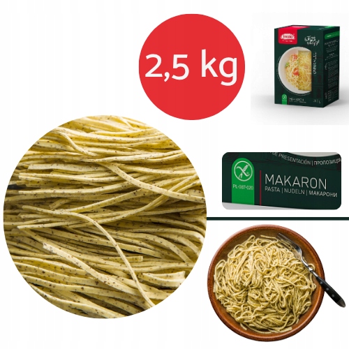 Makaron Bezglutenowy Tonnarelli Incola 2.5KG Bez Jaj Laktozy Pszenicy Soi