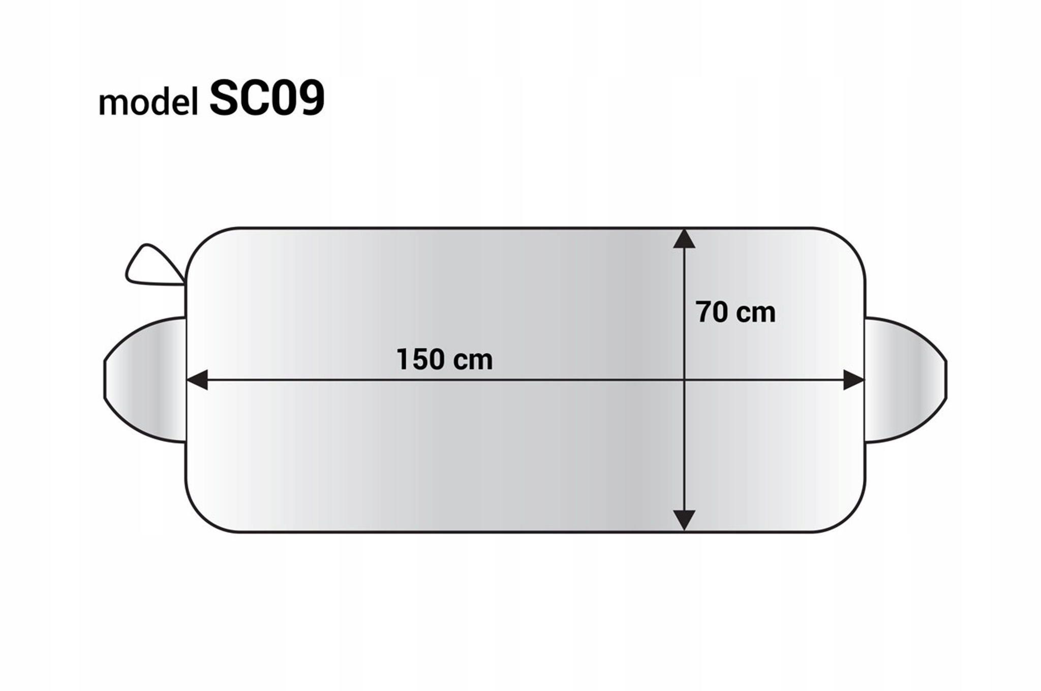 Mata aluminiowa na szybę 150 x 70 cm lato/zima
