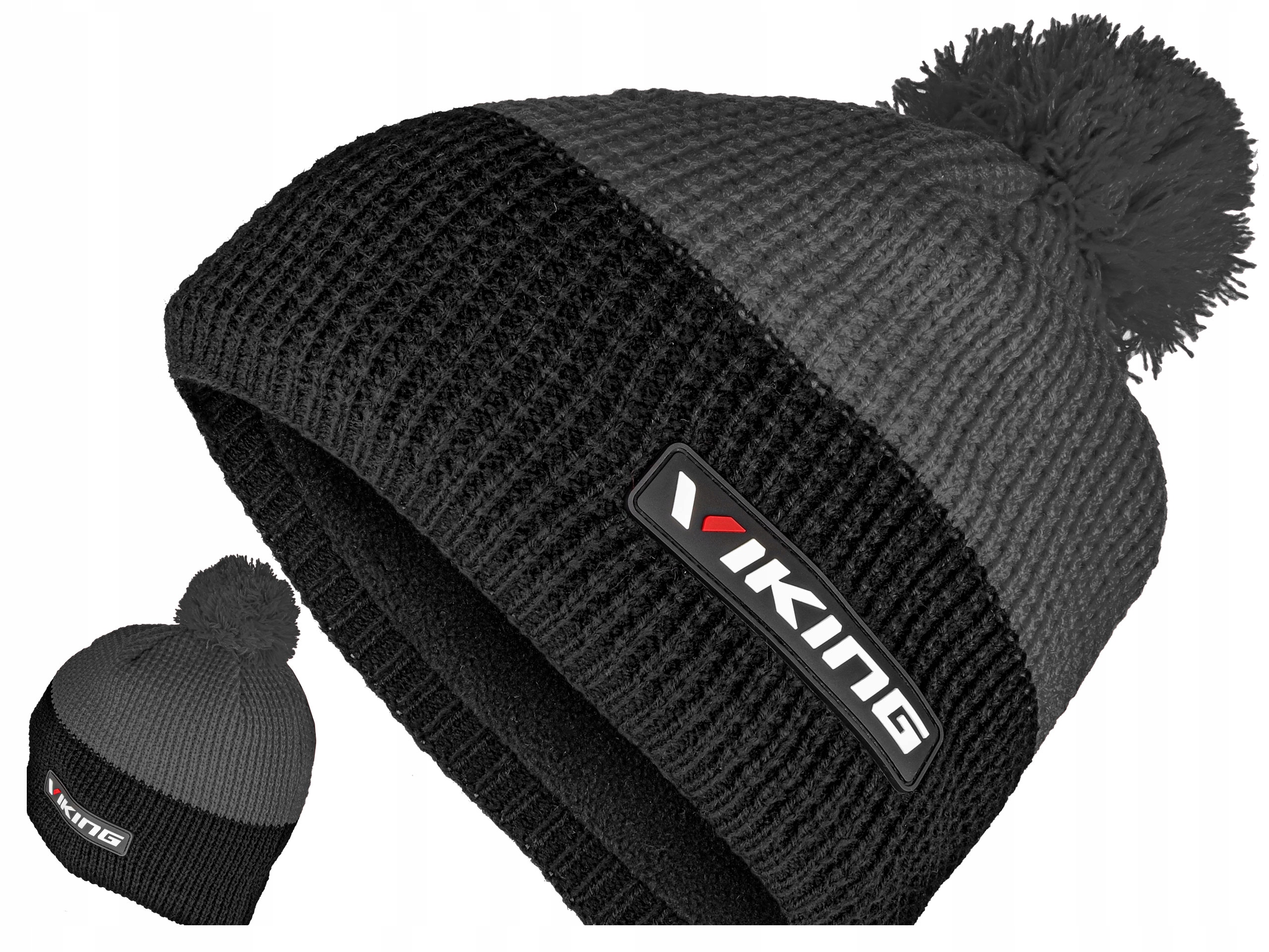 

Męska Czapka Viking Zak Zimowa Sportowa Z Pomponem
