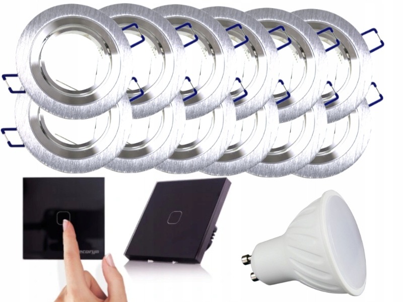Sada světel Halogen Led 12x Vypínač Žárovky