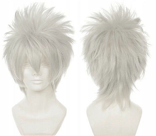 PERUKA WIG COSPLAY WŁOSY BLOND ANIME HATAKE KAKASHI NARUTO