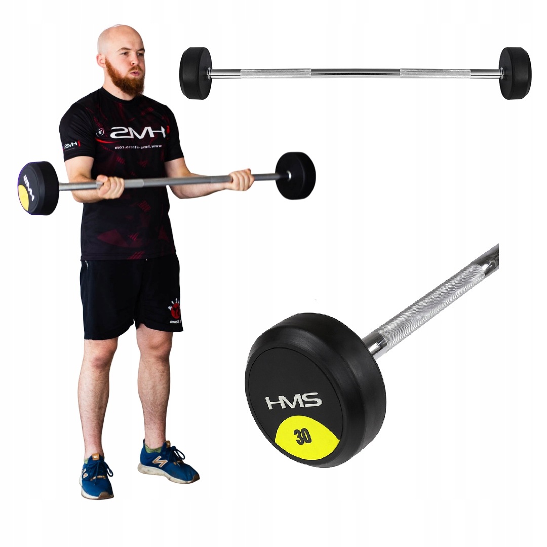 Cvičební tyč závaží 30 kg Jednoduchá Tyč Osa protiskluzová