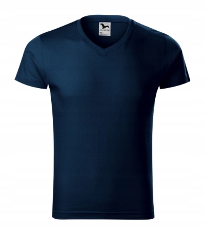 

T-shirt koszulka w serek Slim Fit V-neck gra XL