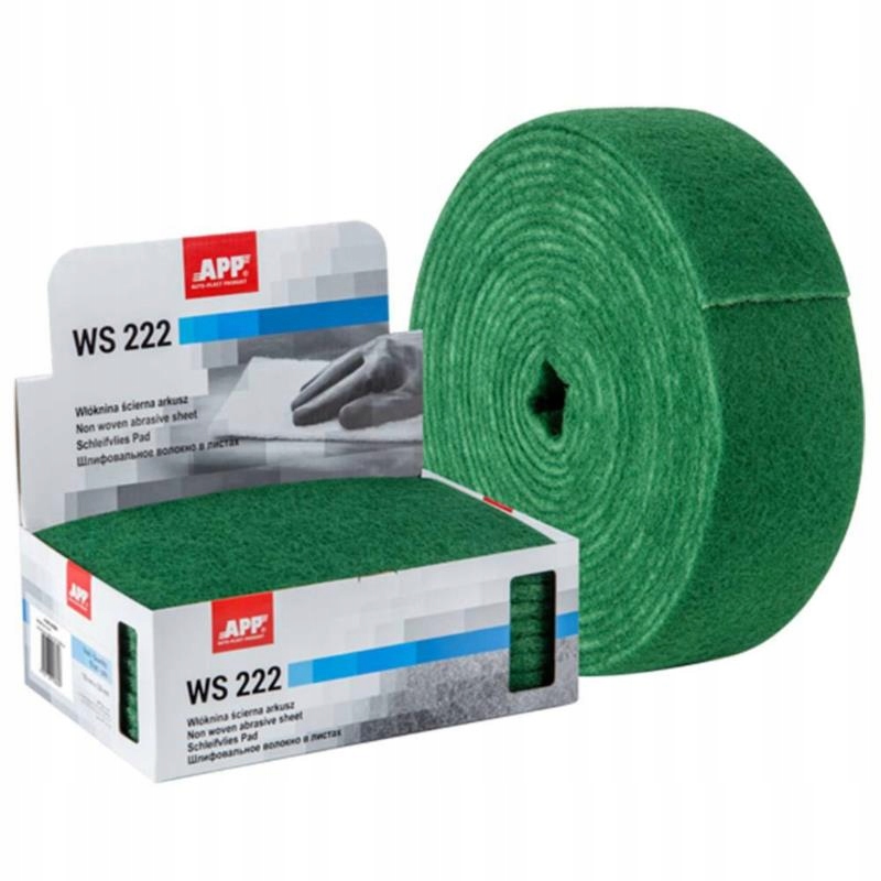 APP WS222 Włóknina ścierna Zielona gruboziarnista