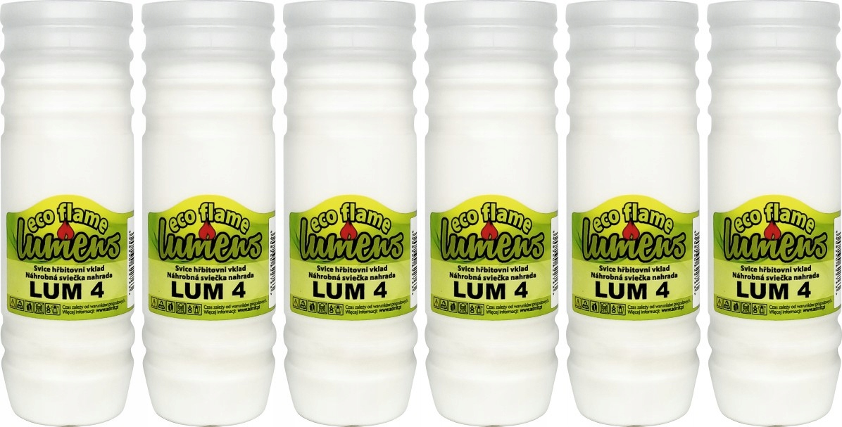 Wkład parafinowy Lumens - do 4 dni palenia - 6 sztuk