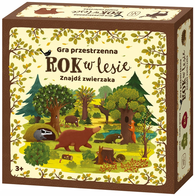Dzinna Gra Planszowa Planszówka Dla 6 Latka Rok w Lesie Znajdź Zwierzaka