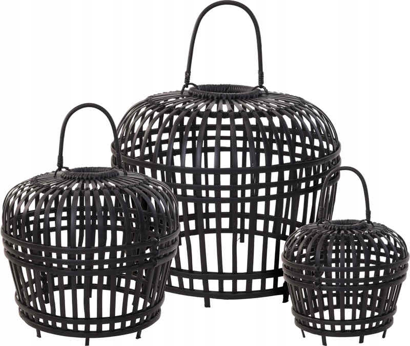 Tienidlo na lampu bambus Homestyling čierna 60 cm