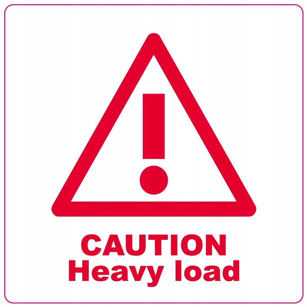 

Etykiety Transportowe Caution Heavy Load 250 szt.