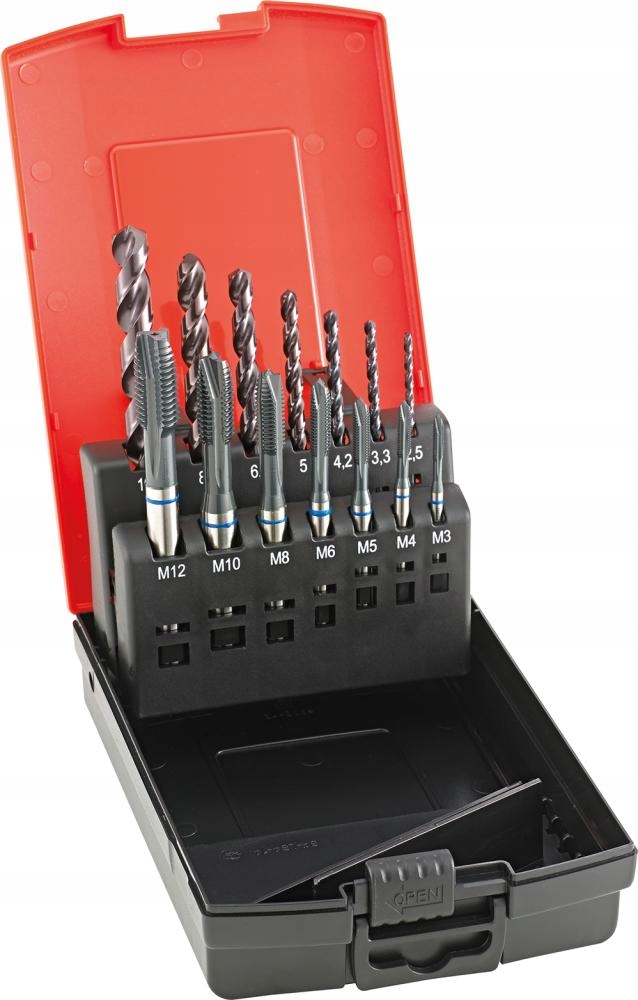 Sada strojních závitníků pro otvorový průchod M3-12 Inox Format Gt