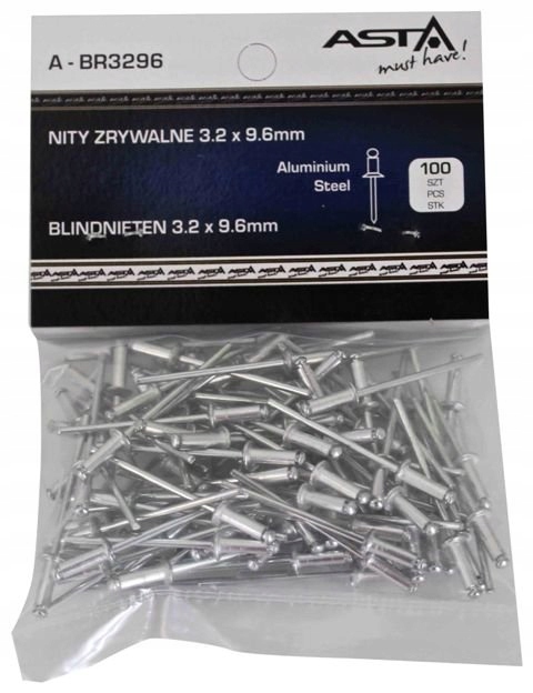 Nit Zrywalny Al 3,2x9,6 mm /zestaw 100 szt/ Asta A-BR3296/100
