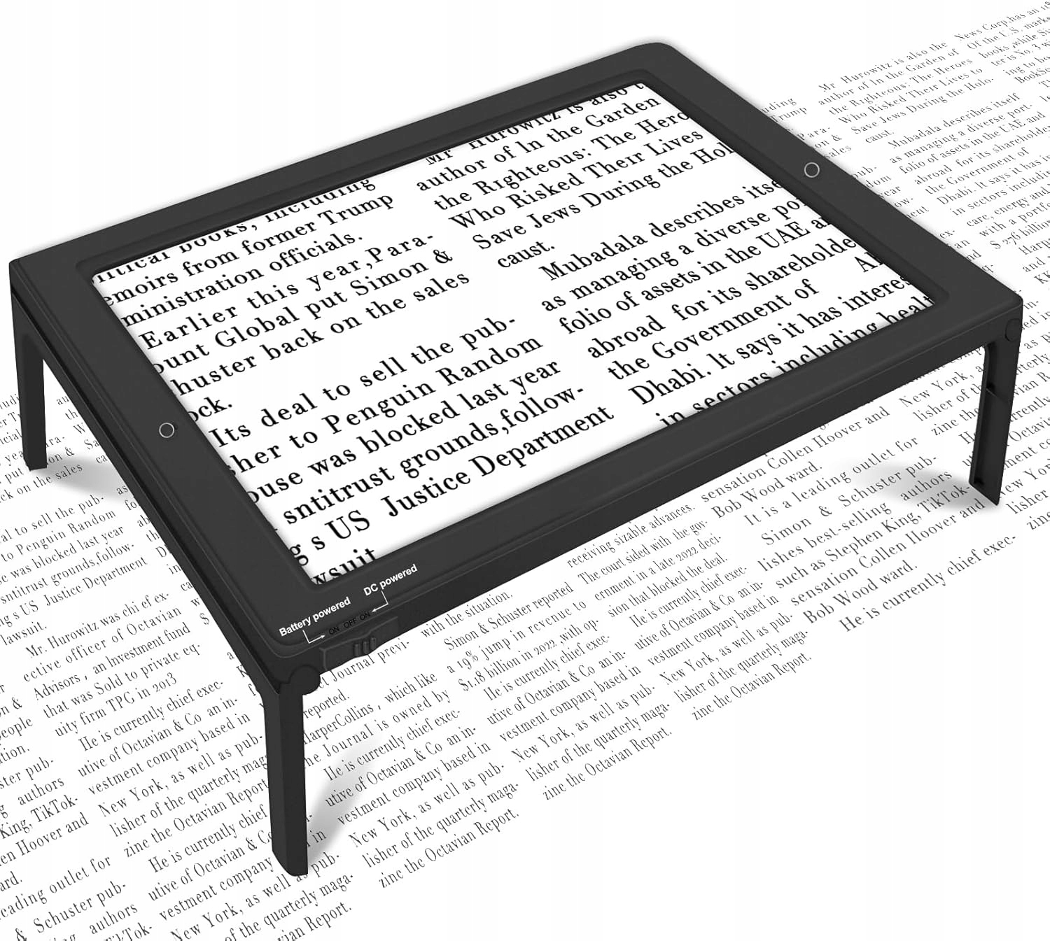 Lupa Na Čtení Sklo 5x Led lampička a podstavec pro seniory