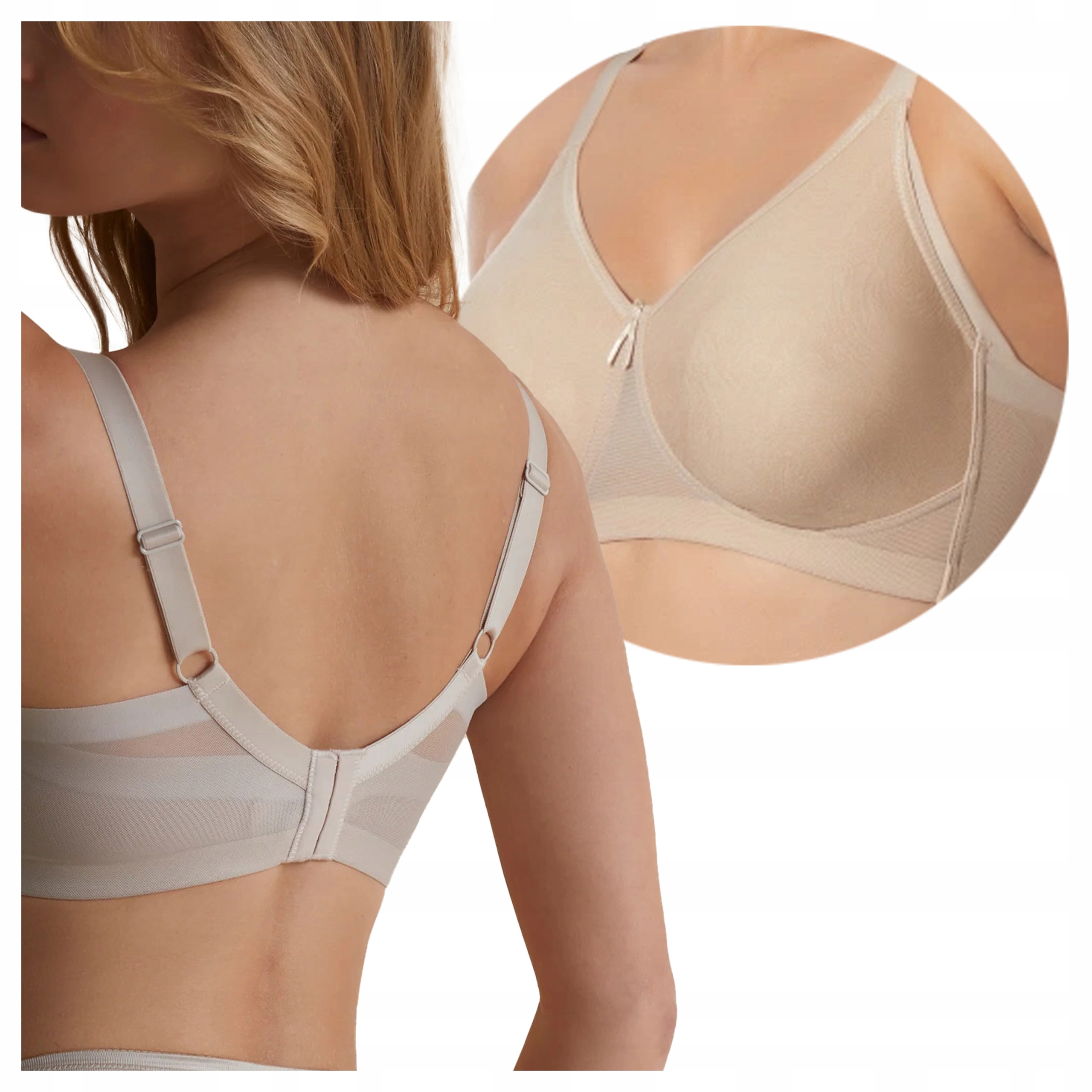 Podprsenka Bez kostic Denní Měkké Korekční Košíčky Béžová 70C