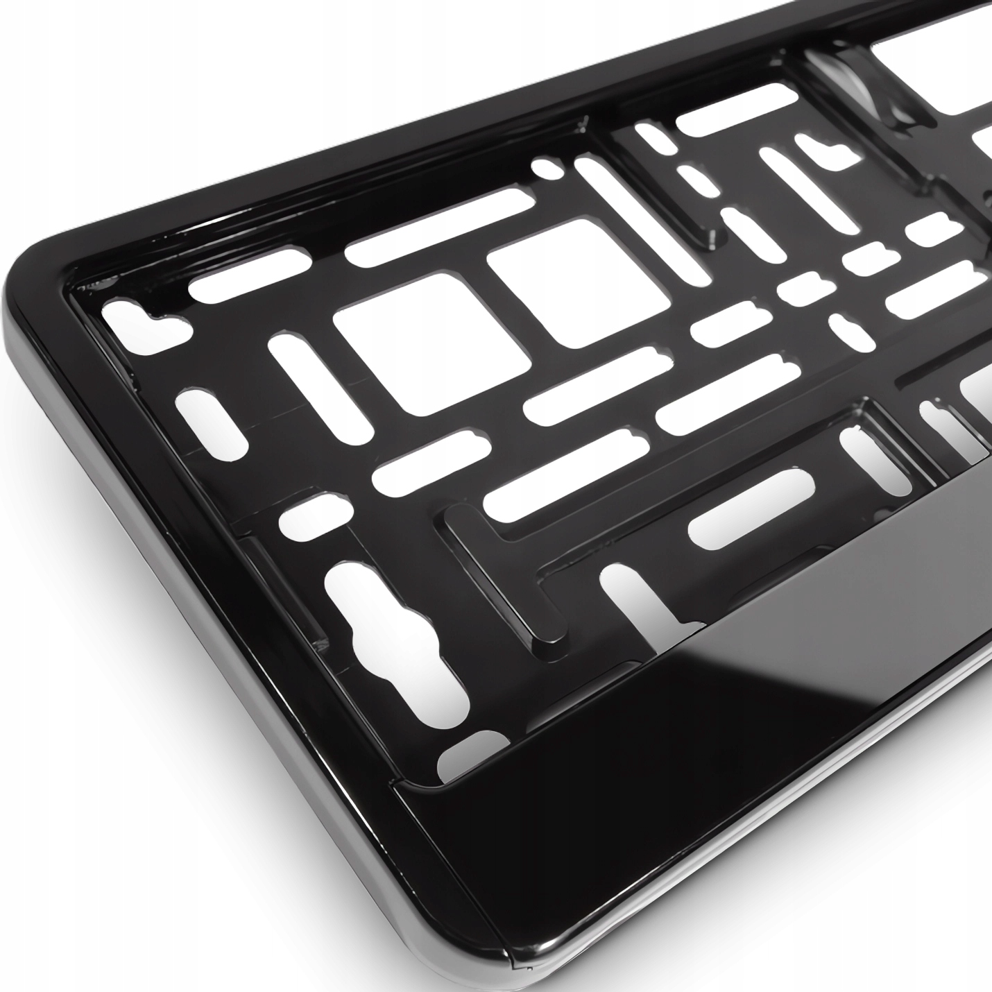 Ramka Ramki Pod Tablice Czarny Połysk Metalizowana