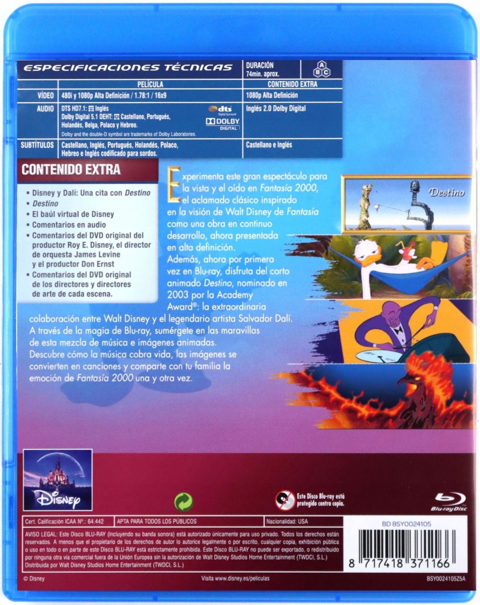 FANTAZJA 2000 (DISNEY) (BLU-RAY) Dubbing PL Stan opakowania oryginalne