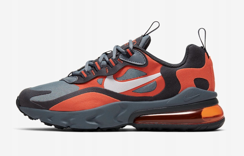 Buty Młodzieżowe szaro/pomarańczowy Air Max 270 React BQ0103-006 r. 38,5