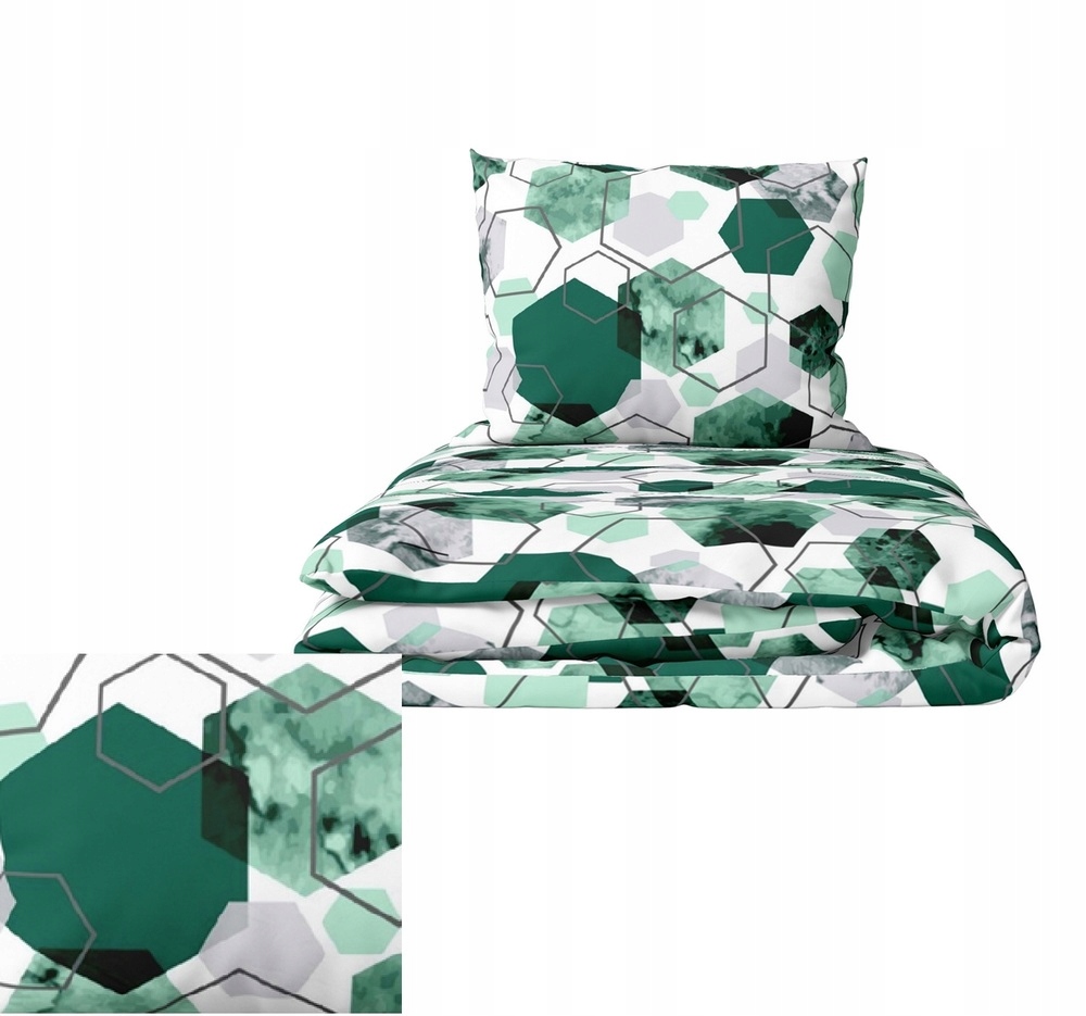 Sada Povlečení 160x200 2x70x80, 100% Bavlna, 140 g/m2, vzor: 1612 bylina