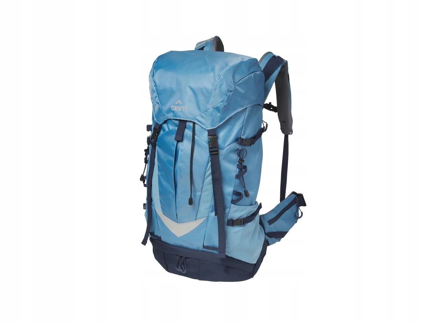Plecak turystyczny Crivit trekkingowy 40 L niebieski Stelaż Góry