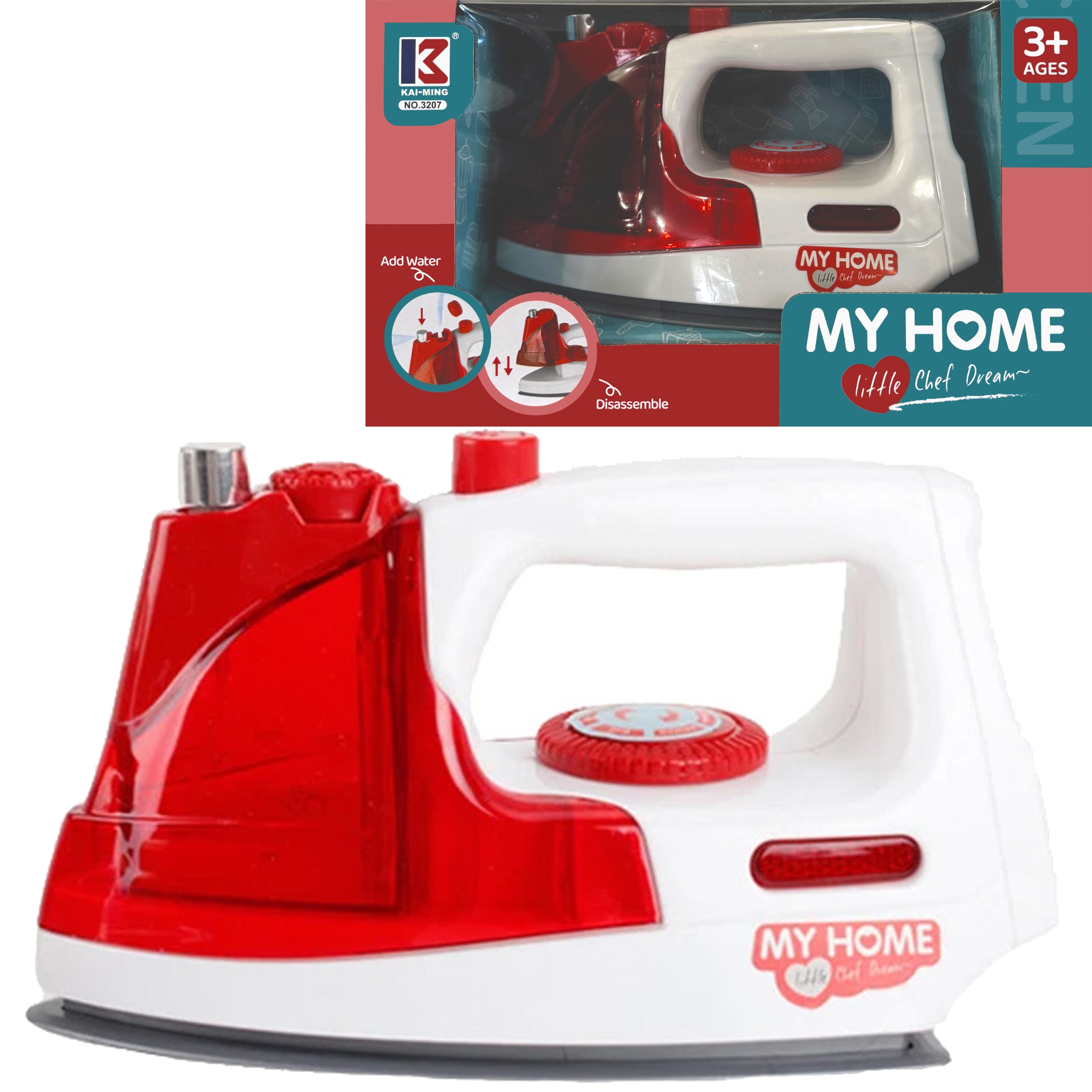 LT57 ŻELAZKO DLA DZIECI ZABAWKOWE ŻELAZKO ELEKTRONICZNE DZIAŁA NA BATERIE