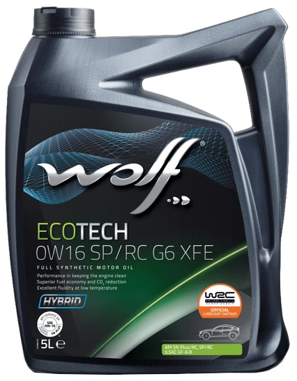 Olej silnikowy Wolf SP/RC G6 XFE 5 l 0W-16