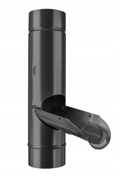 Výklopná odbočka do sudu 120 mm černá Ral 9005